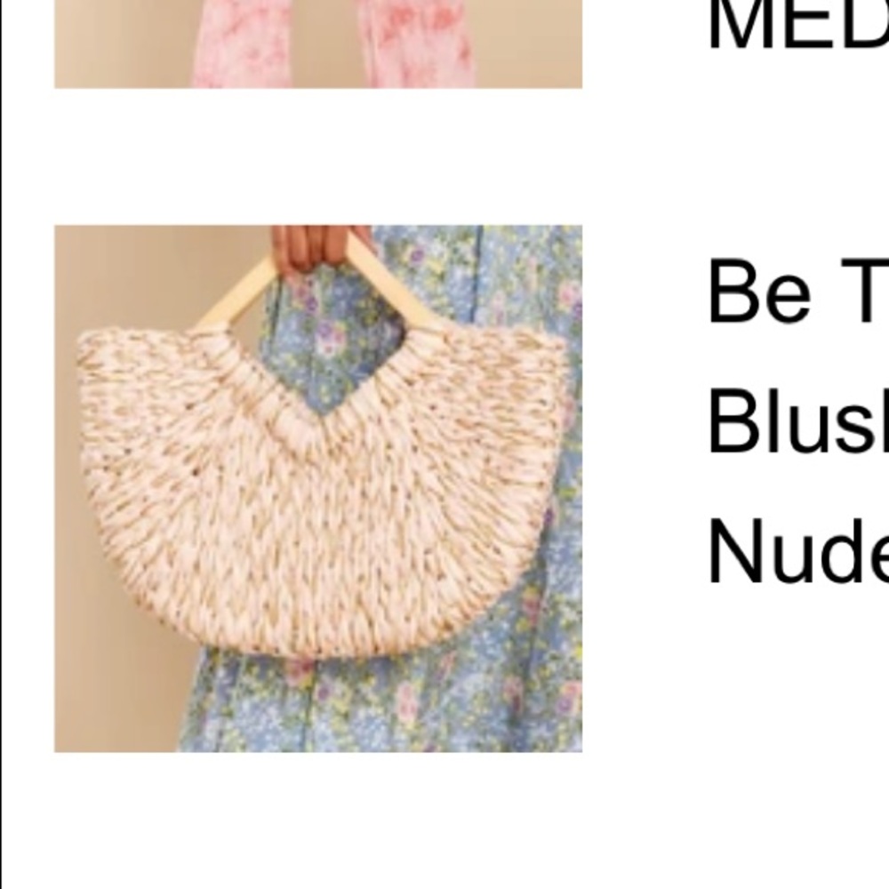 Bamboo tote, blush and rose gold accents